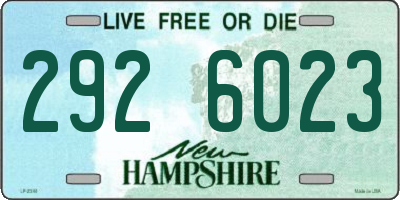NH license plate 2926023
