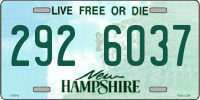 NH license plate 2926037