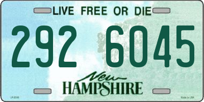 NH license plate 2926045