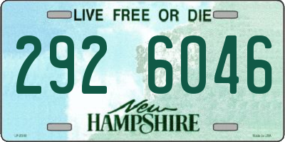 NH license plate 2926046