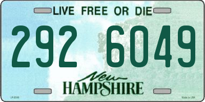 NH license plate 2926049