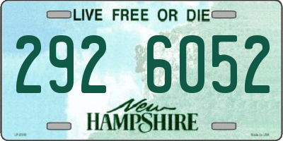 NH license plate 2926052