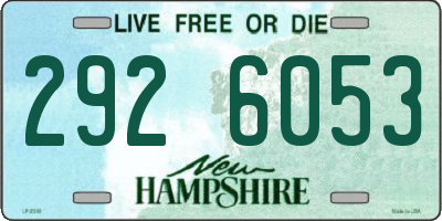 NH license plate 2926053