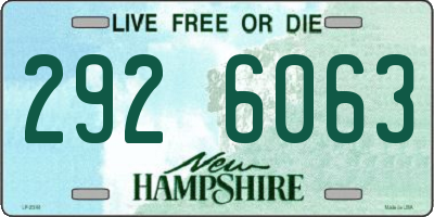 NH license plate 2926063