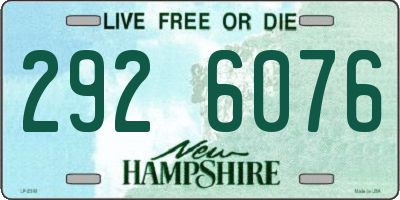 NH license plate 2926076