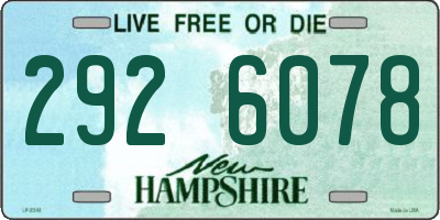 NH license plate 2926078