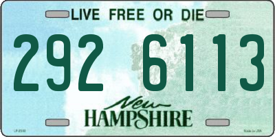 NH license plate 2926113