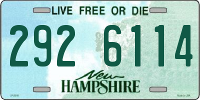 NH license plate 2926114
