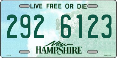 NH license plate 2926123