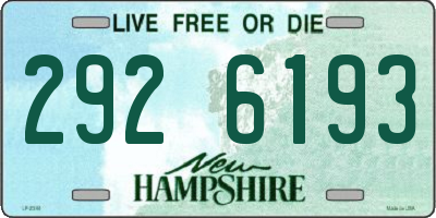 NH license plate 2926193