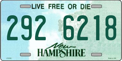 NH license plate 2926218