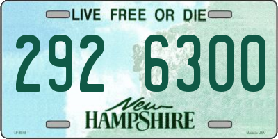 NH license plate 2926300
