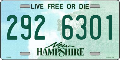 NH license plate 2926301