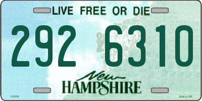 NH license plate 2926310