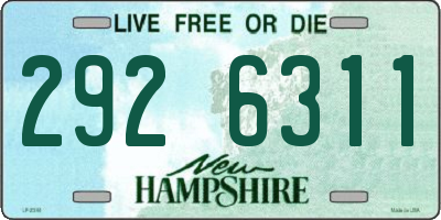 NH license plate 2926311