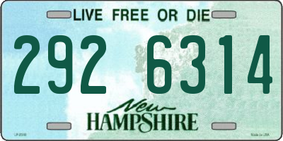 NH license plate 2926314