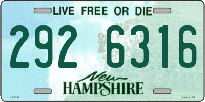 NH license plate 2926316