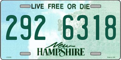 NH license plate 2926318