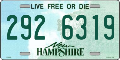 NH license plate 2926319