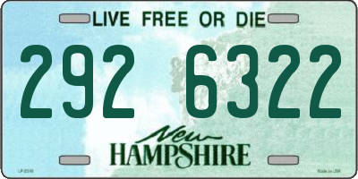 NH license plate 2926322