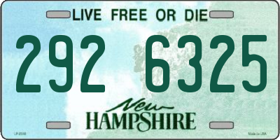 NH license plate 2926325