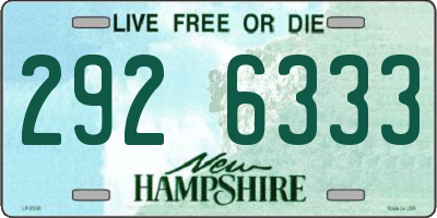 NH license plate 2926333