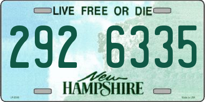 NH license plate 2926335