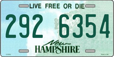 NH license plate 2926354