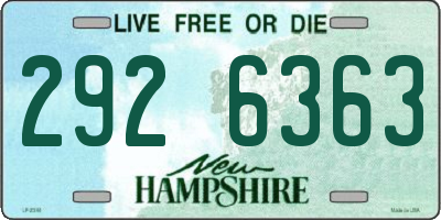 NH license plate 2926363