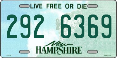 NH license plate 2926369