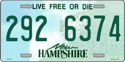 NH license plate 2926374