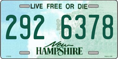 NH license plate 2926378