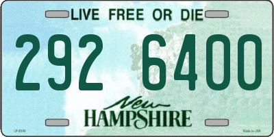 NH license plate 2926400