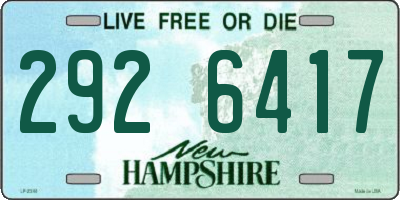 NH license plate 2926417