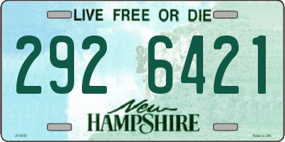 NH license plate 2926421