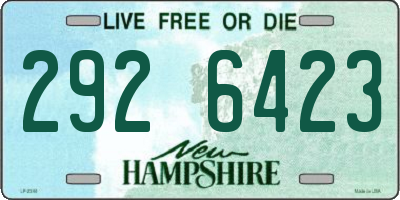 NH license plate 2926423