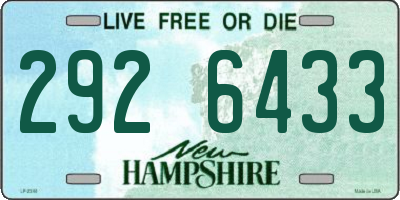 NH license plate 2926433