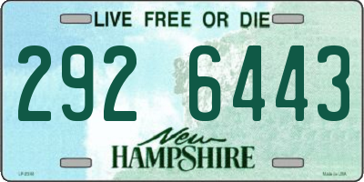 NH license plate 2926443