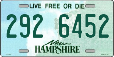 NH license plate 2926452