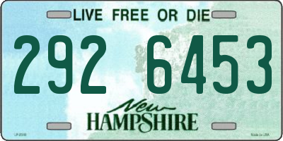 NH license plate 2926453