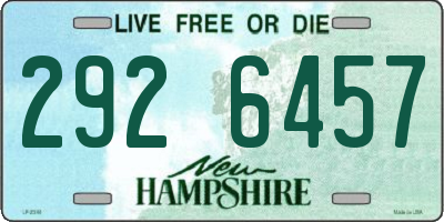 NH license plate 2926457
