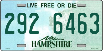 NH license plate 2926463