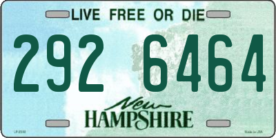 NH license plate 2926464