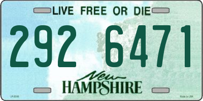 NH license plate 2926471