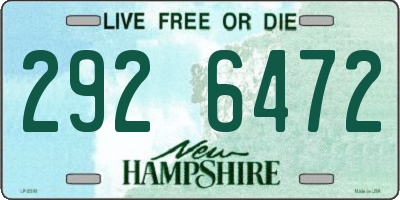 NH license plate 2926472