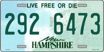 NH license plate 2926473
