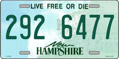NH license plate 2926477