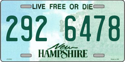 NH license plate 2926478