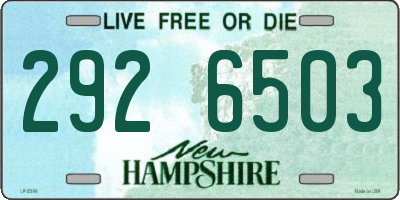 NH license plate 2926503
