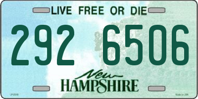 NH license plate 2926506
